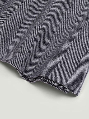  Balık Sırtı Desenli Midi Etek