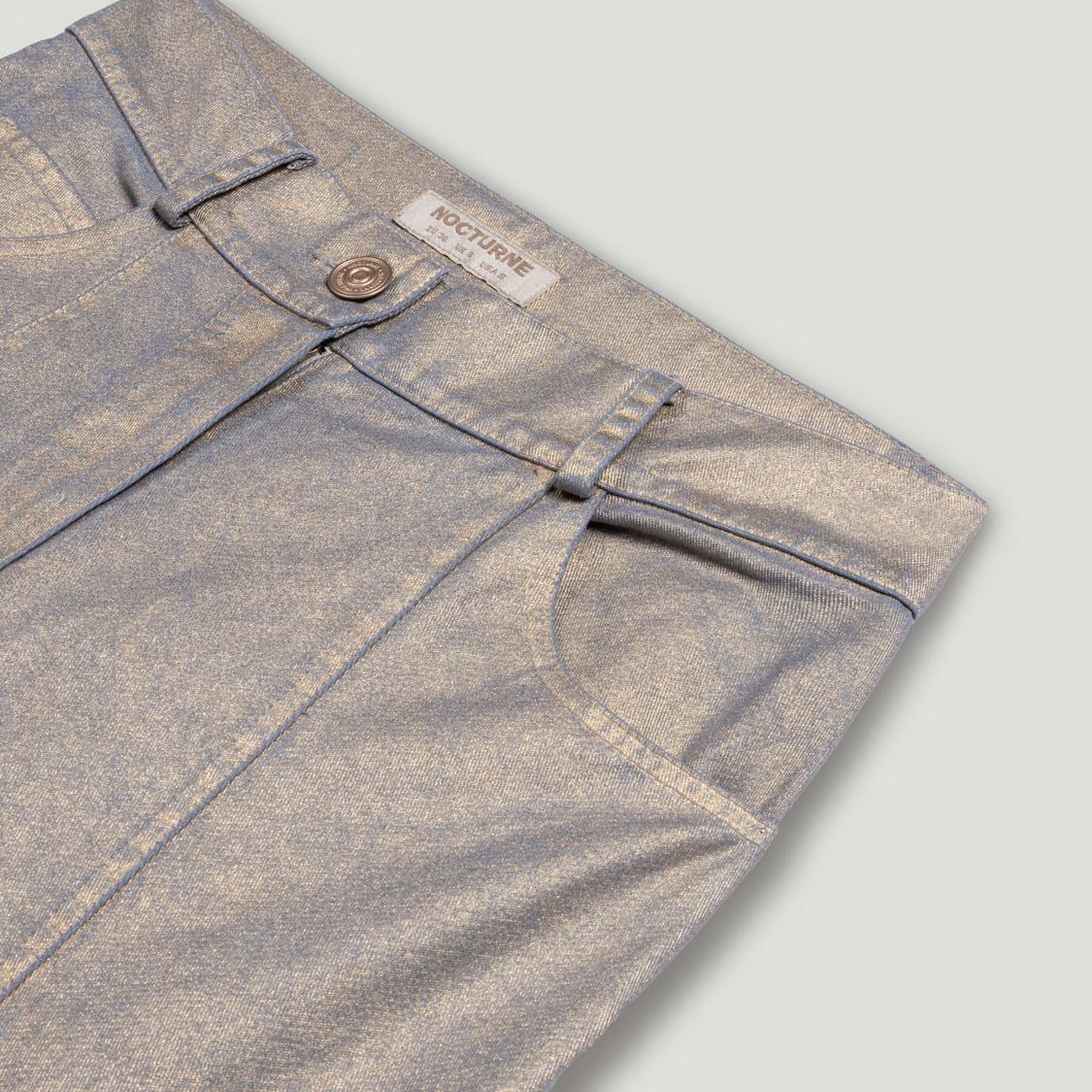 Metalik Yıkamalı Pantolon