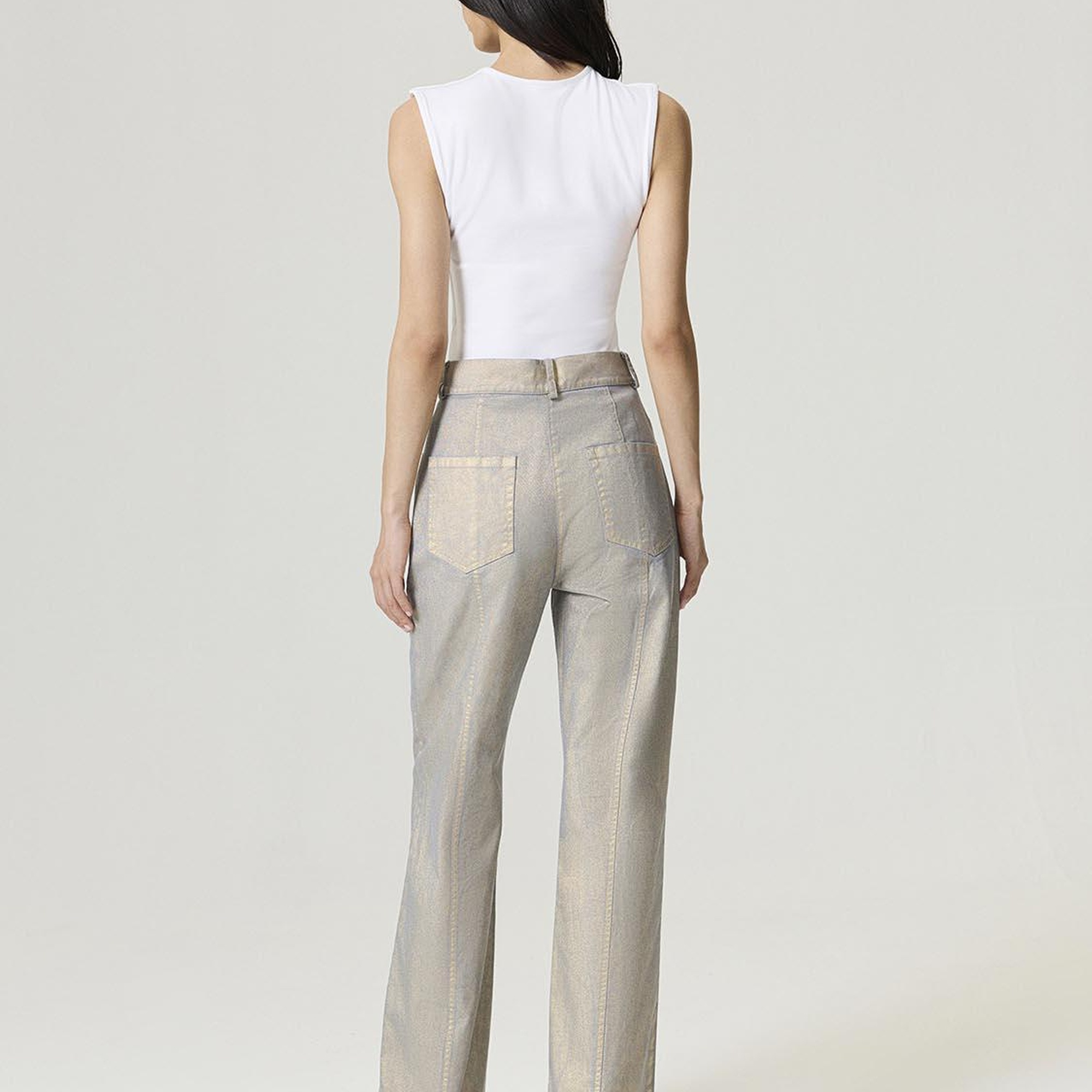 Metalik Yıkamalı Pantolon