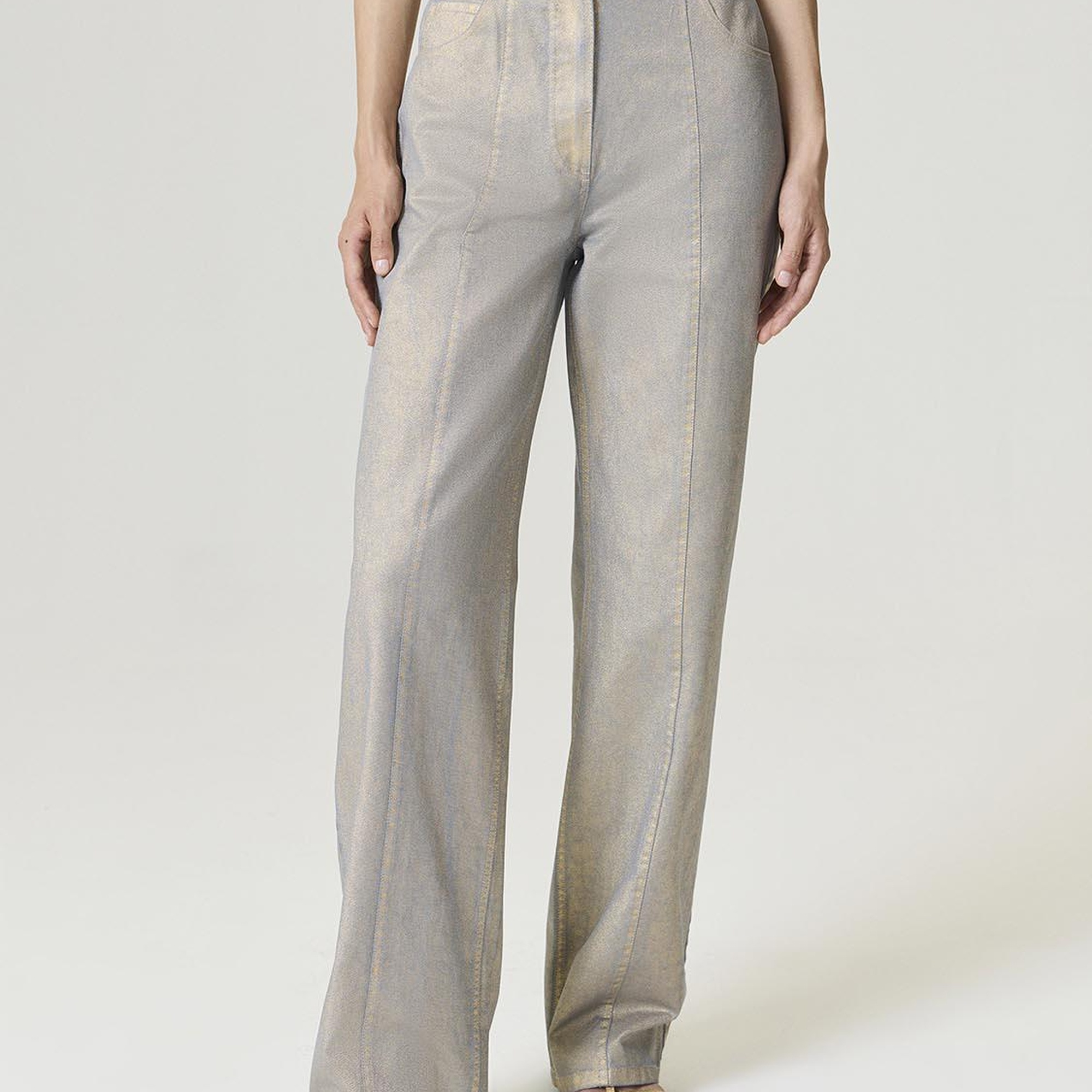 Metalik Yıkamalı Pantolon
