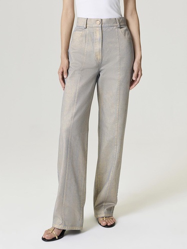  Metalik Yıkamalı Pantolon