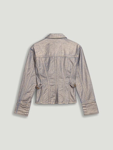  Metalik Yıkamalı Ceket