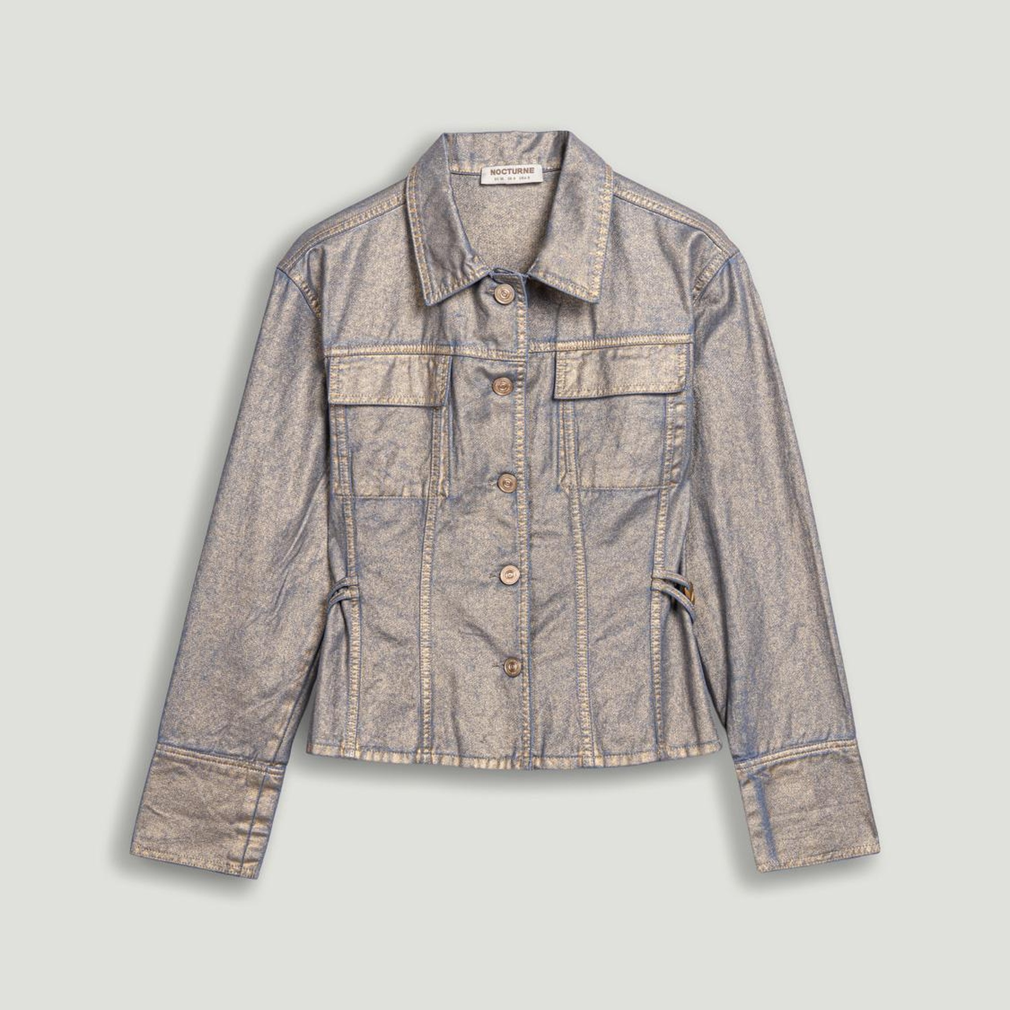 Metalik Yıkamalı Ceket