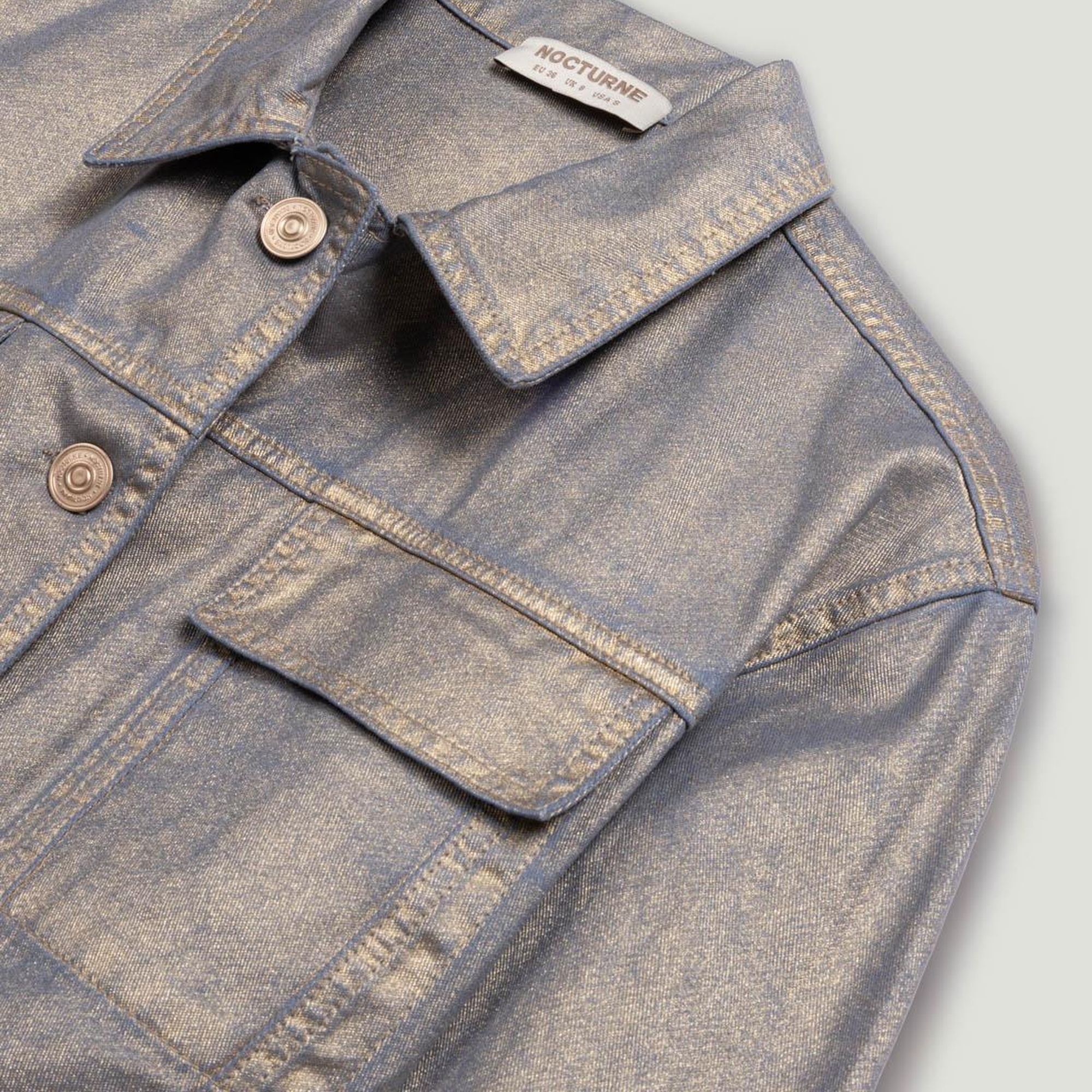 Metalik Yıkamalı Ceket