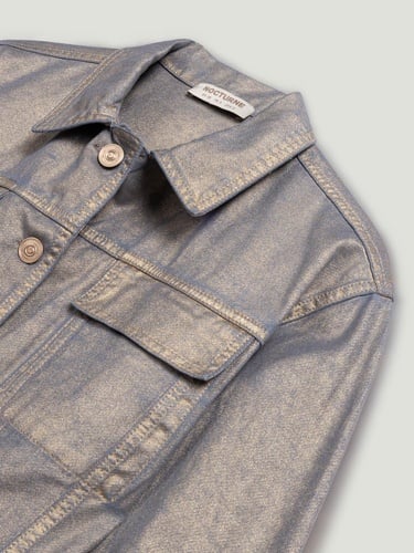  Metalik Yıkamalı Ceket