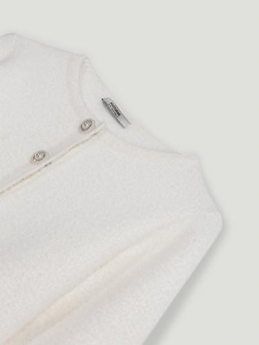  Taşlı Düğme Aksesuarlı Triko