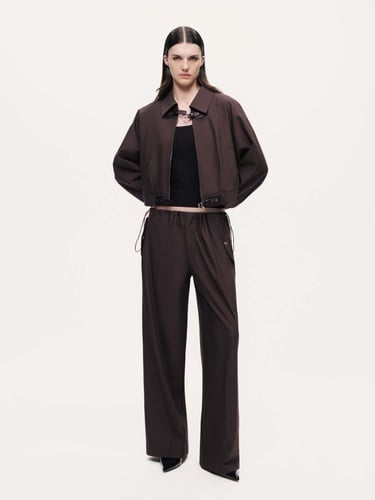  Elastik Belli Geniş Paça Pantolon