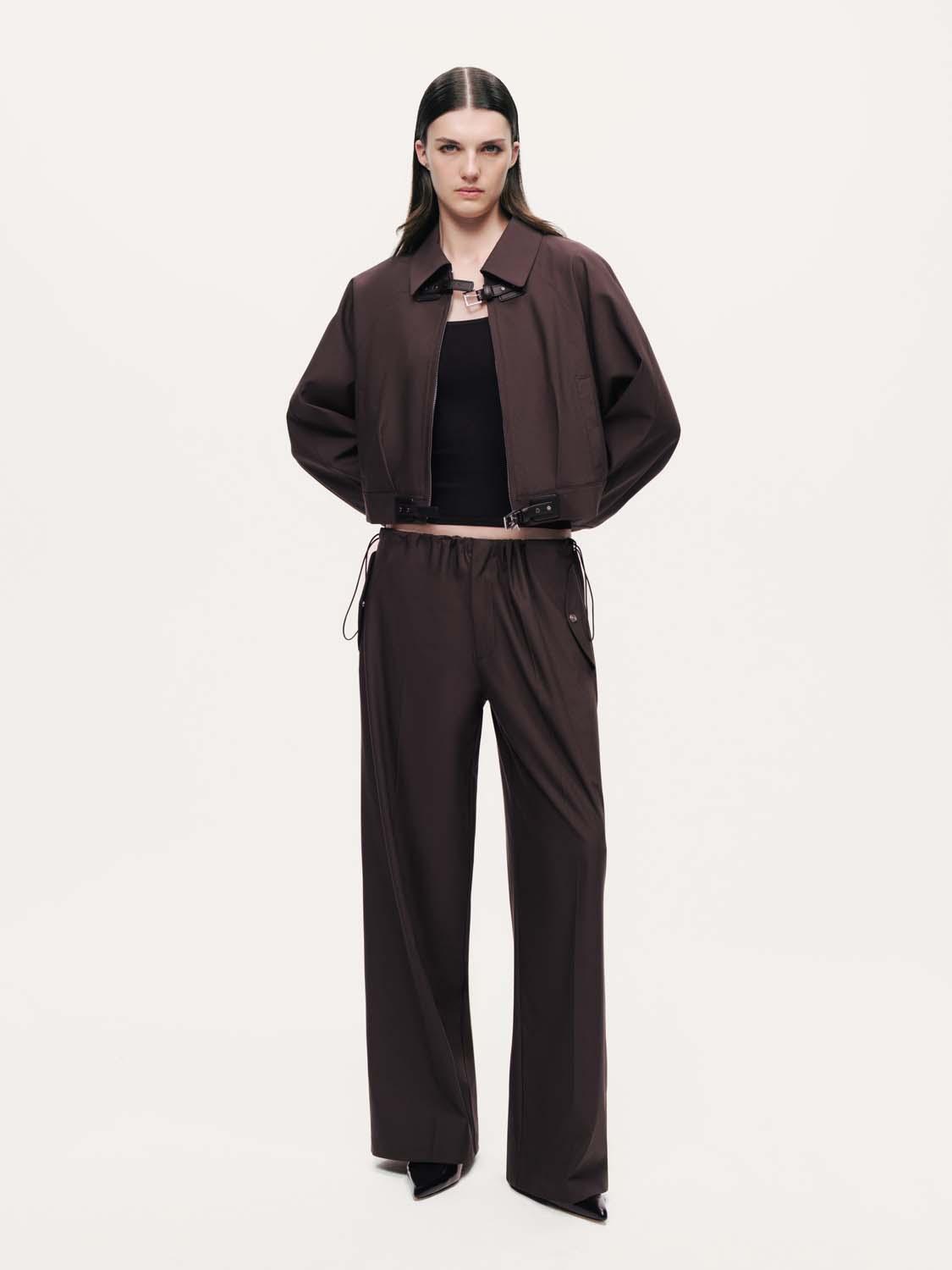  Elastik Belli Geniş Paça Pantolon