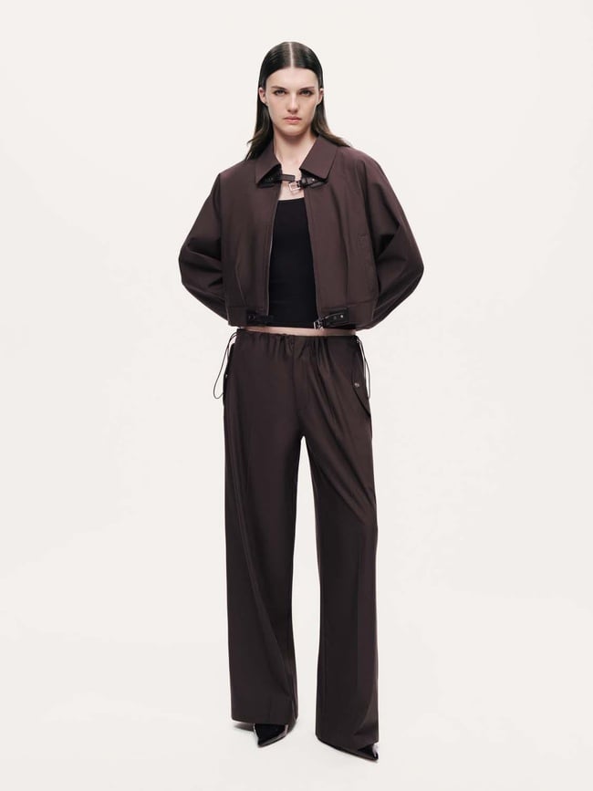  Elastik Belli Geniş Paça Pantolon