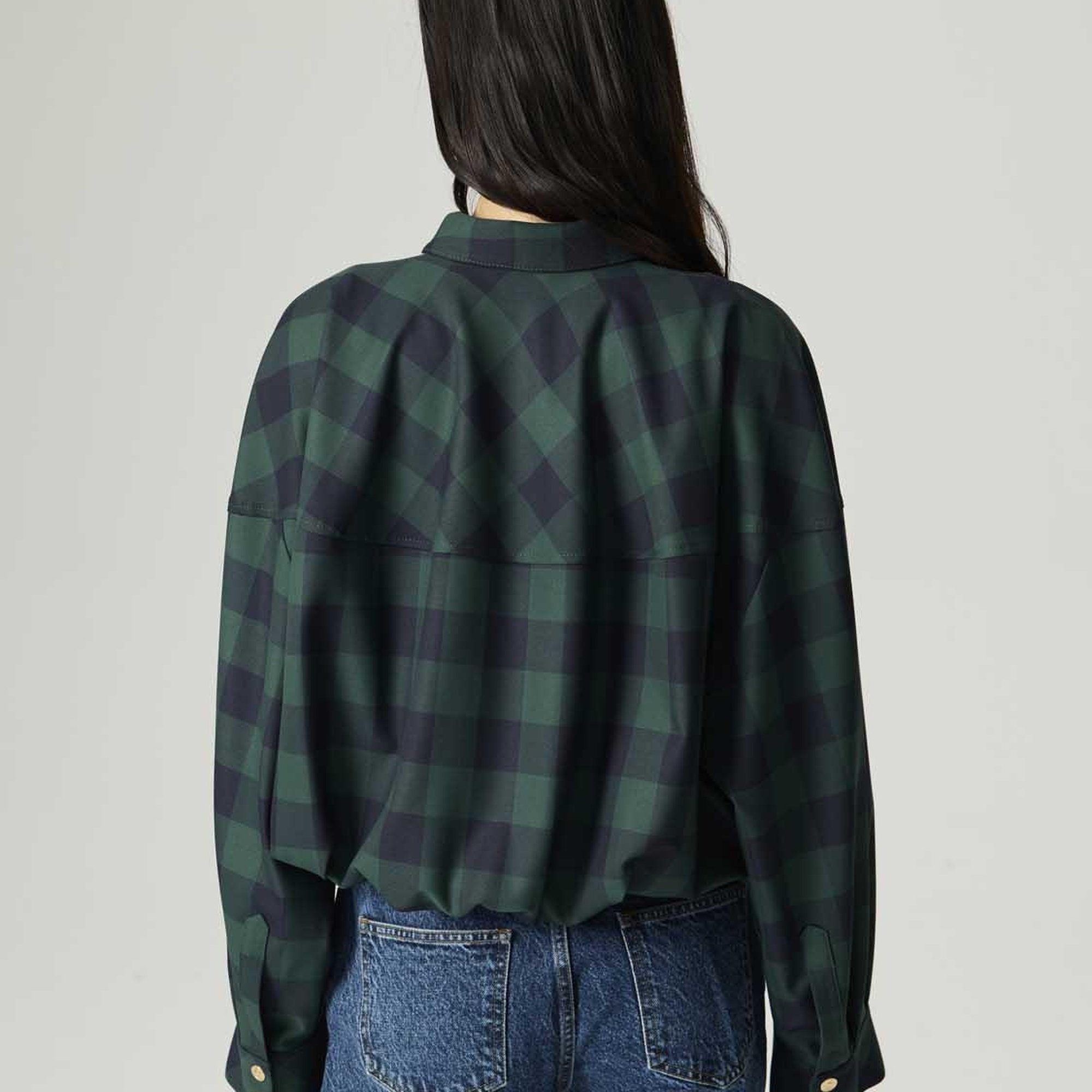 Kareli Dökümlü Ceket