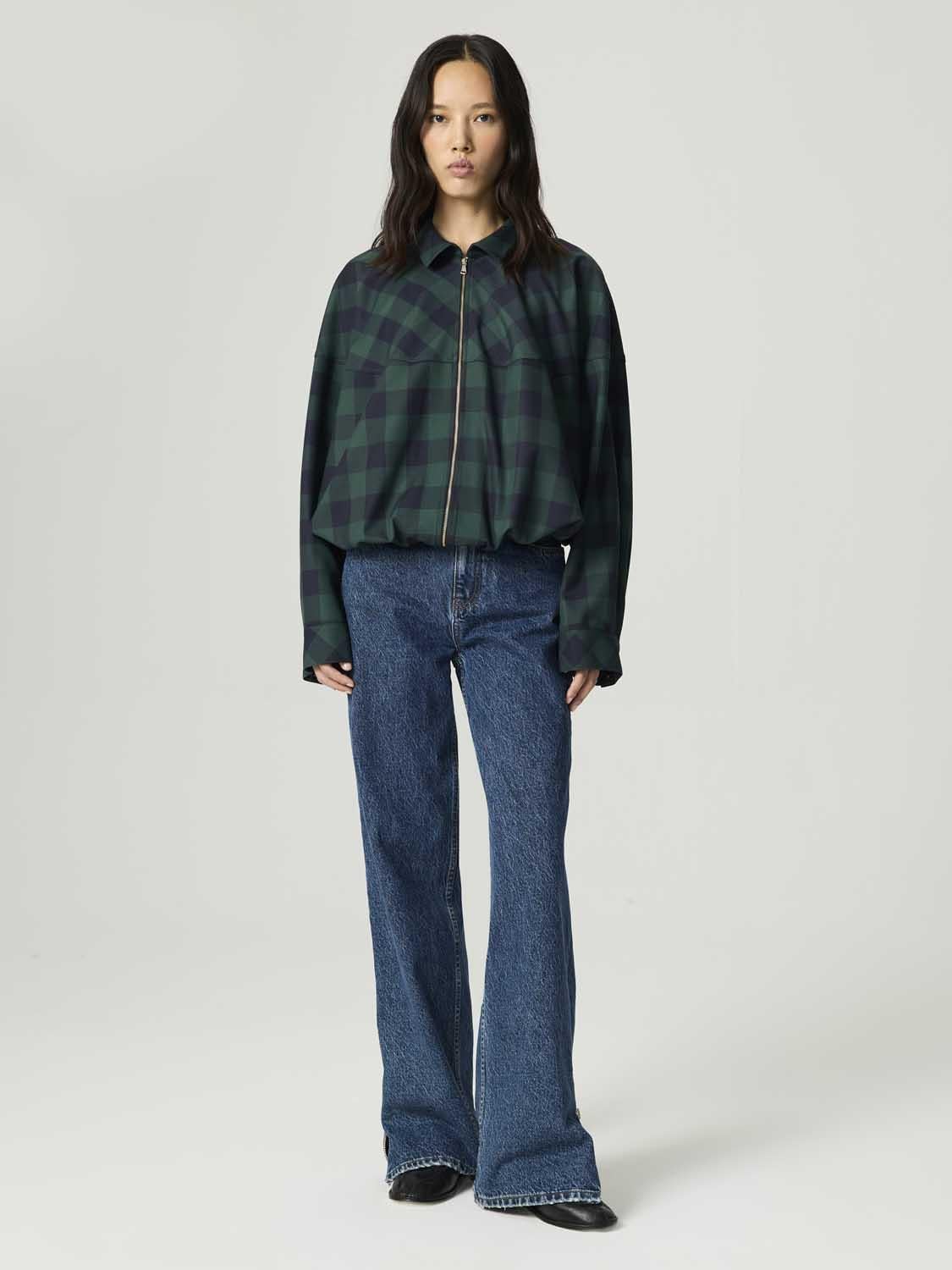  Kareli Dökümlü Ceket