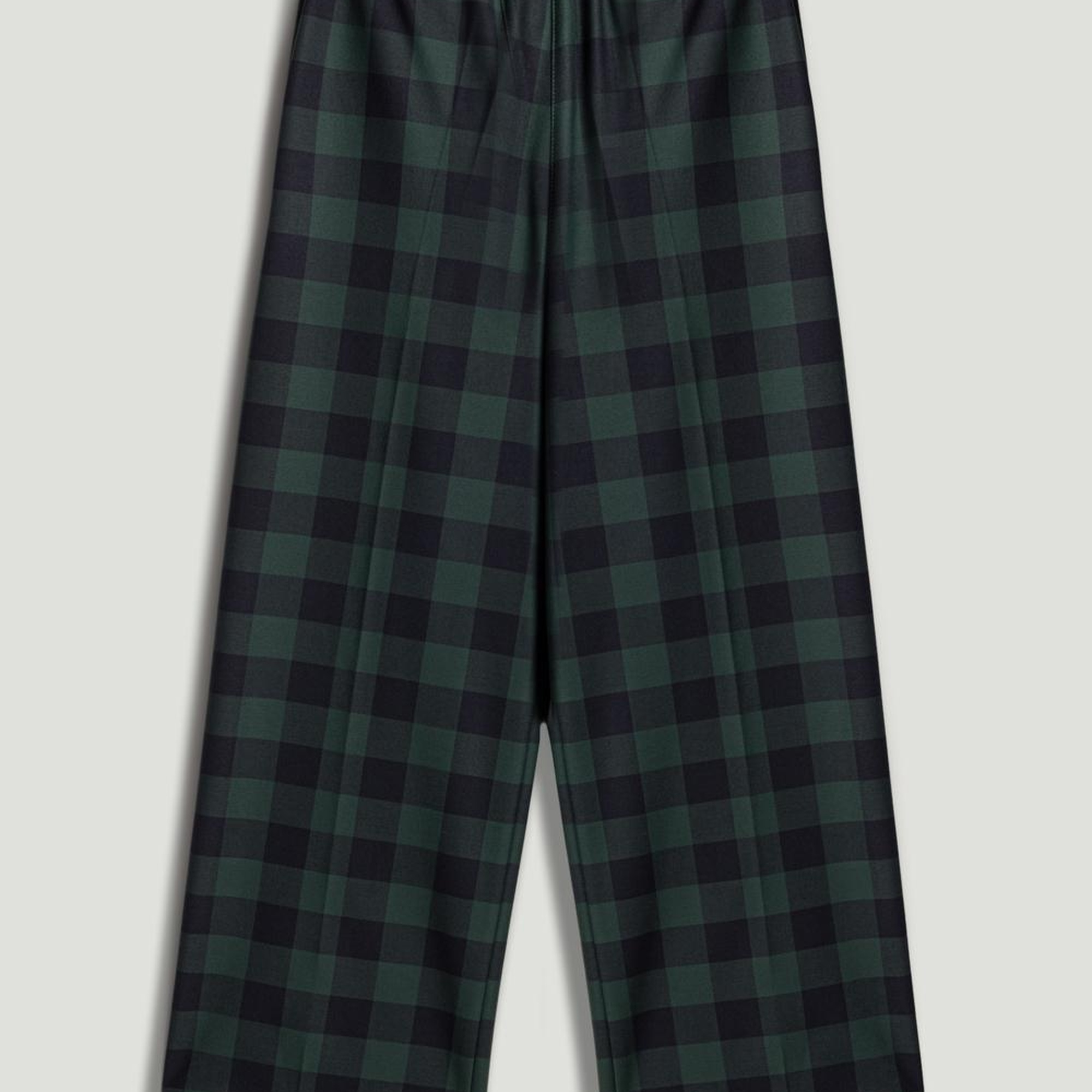 Kareli Geniş Paça Pantolon