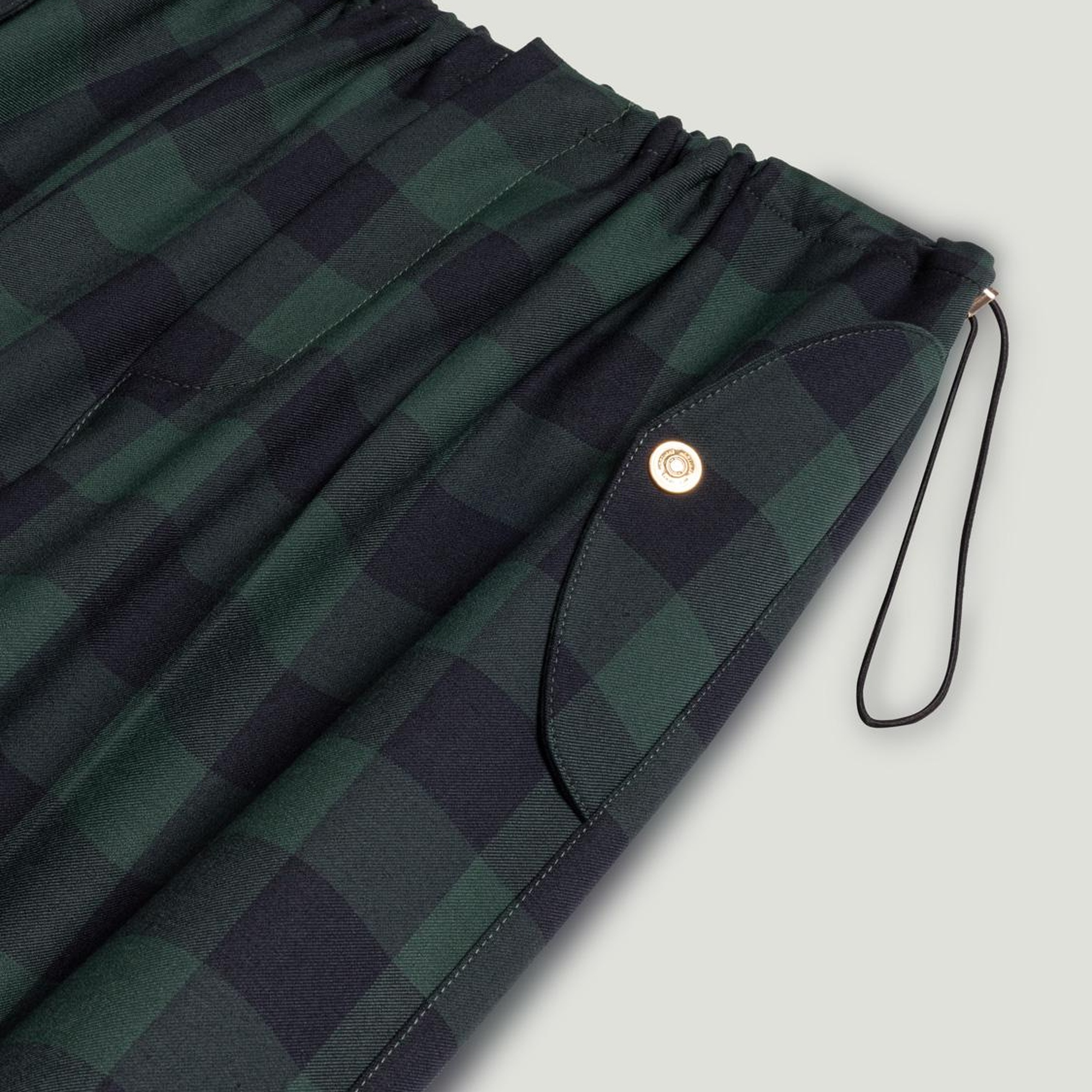 Kareli Geniş Paça Pantolon