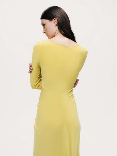  Bolero Detaylı Drapeli Maxi Elbise