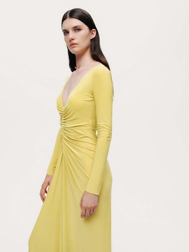  Bolero Detaylı Drapeli Maxi Elbise