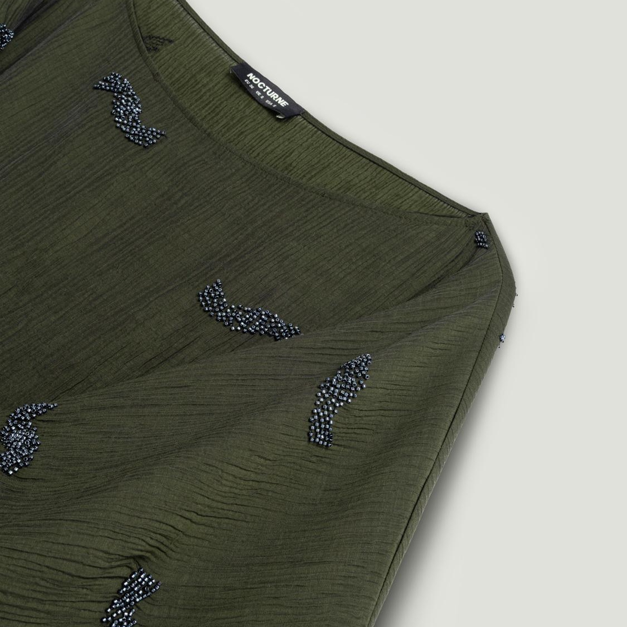 Boncuk Brodeli Midi Elbise