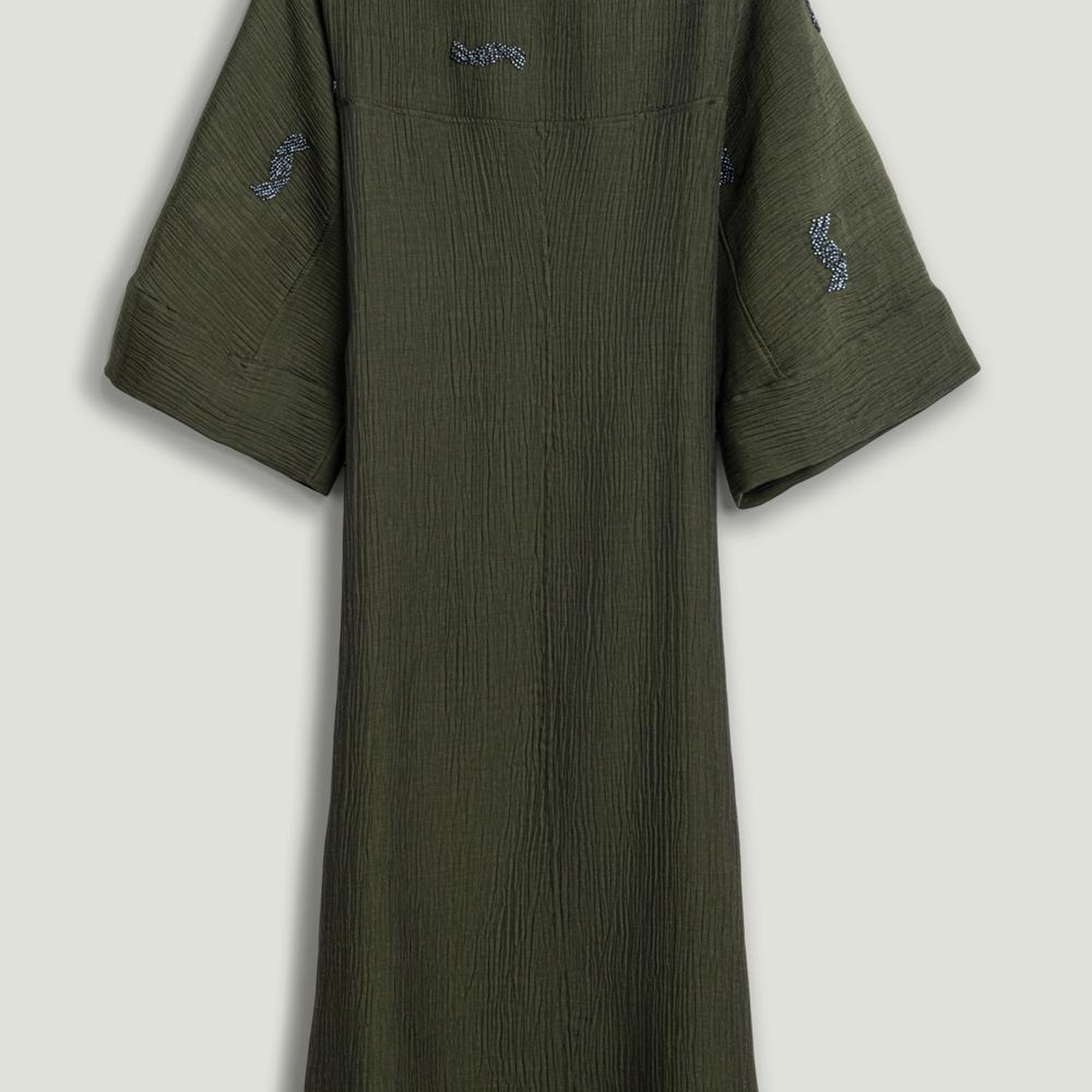 Boncuk Brodeli Midi Elbise