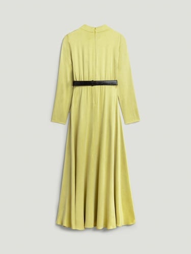  Burgu ve Kemer Detaylı Maxi Elbise