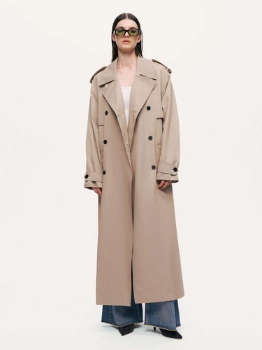  Kemerli Maxi Trençkot