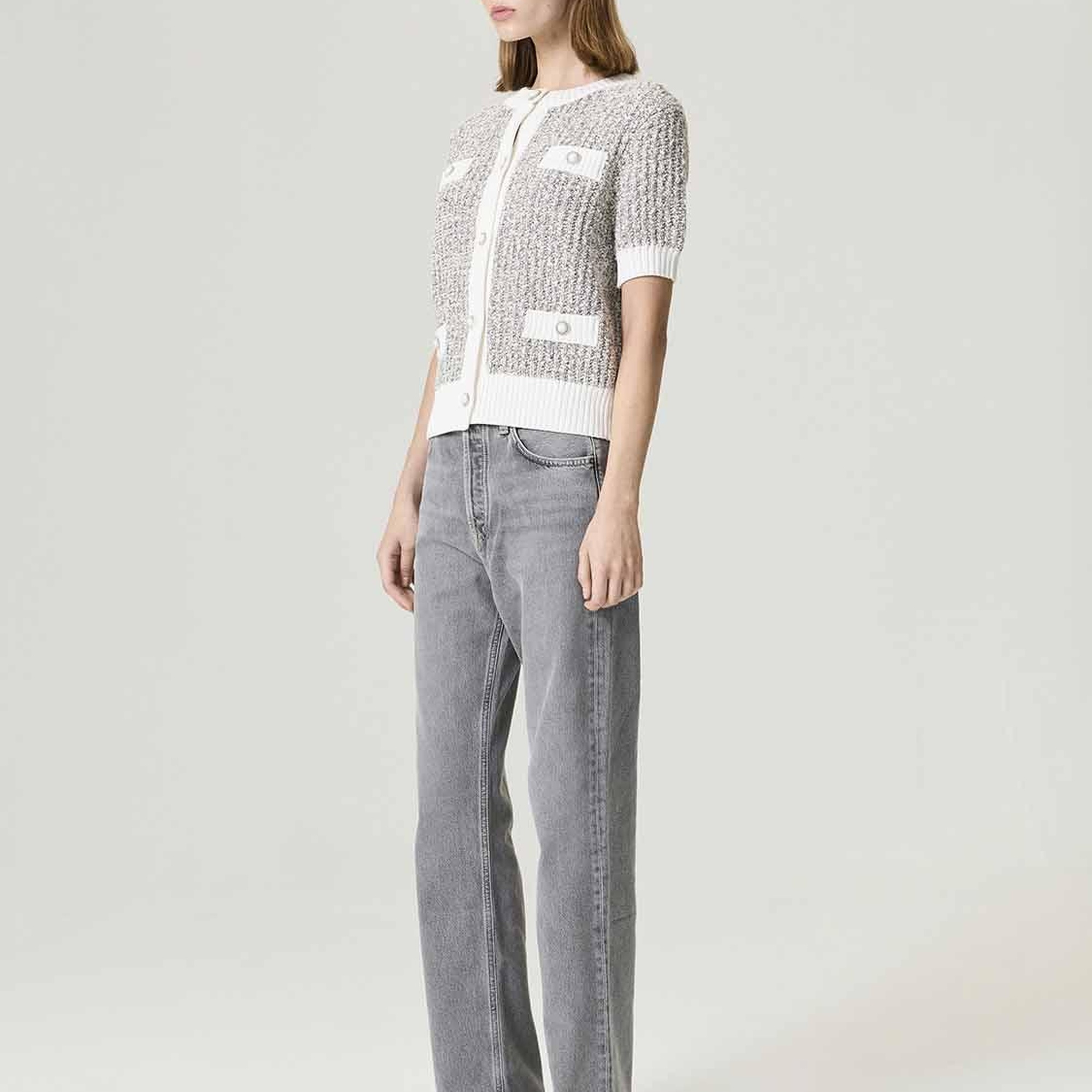 Düğme Aksesuarlı Triko