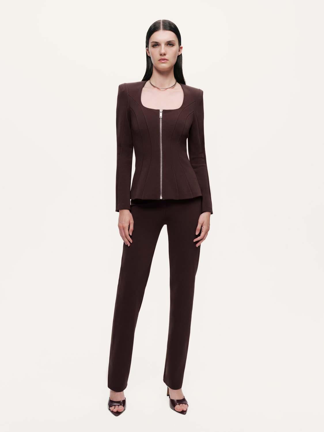  Yırtmaçlı Yüksek Bel Pantolon