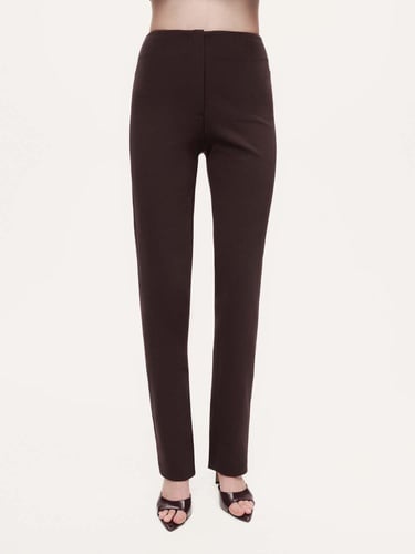  Yırtmaçlı Yüksek Bel Pantolon