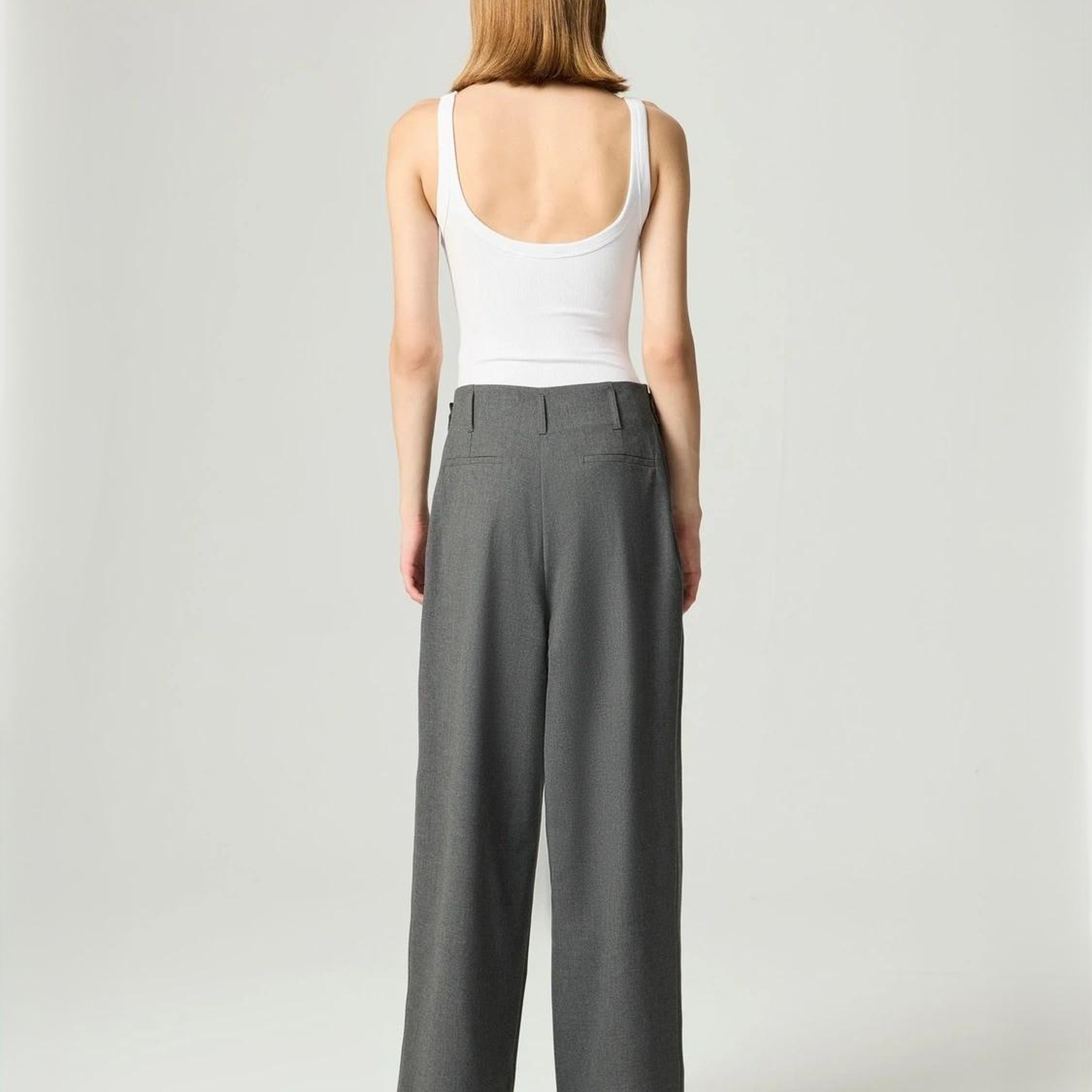 Yüksek Bel Wide Leg Pantolon