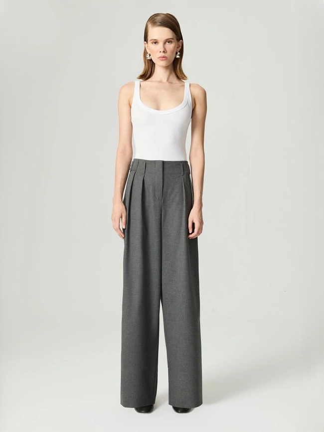  Yüksek Bel Wide Leg Pantolon