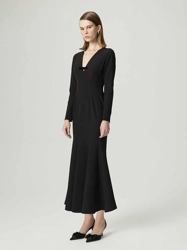  Balık Kesim Maxi Elbise