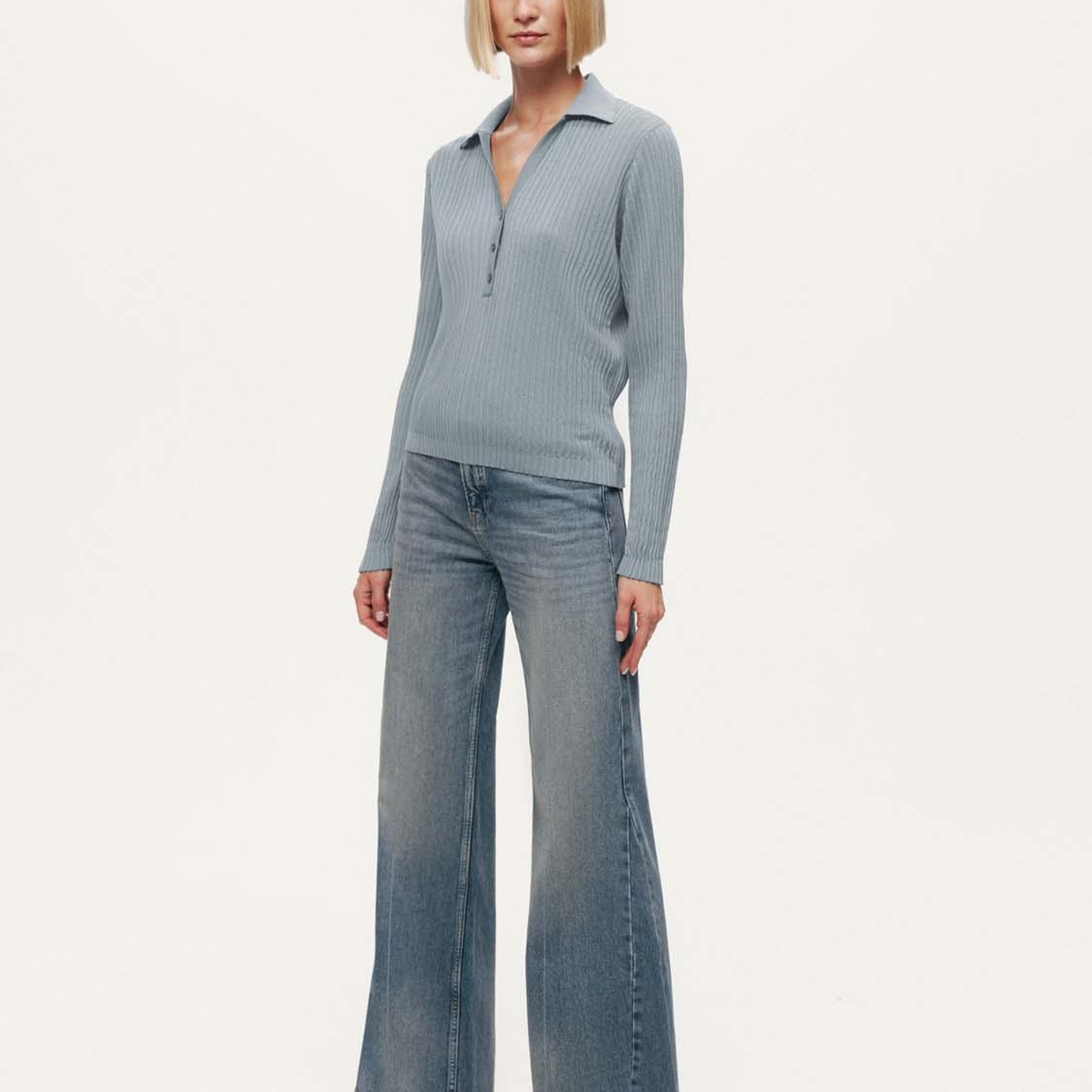 Dokulu Polo Yaka Triko