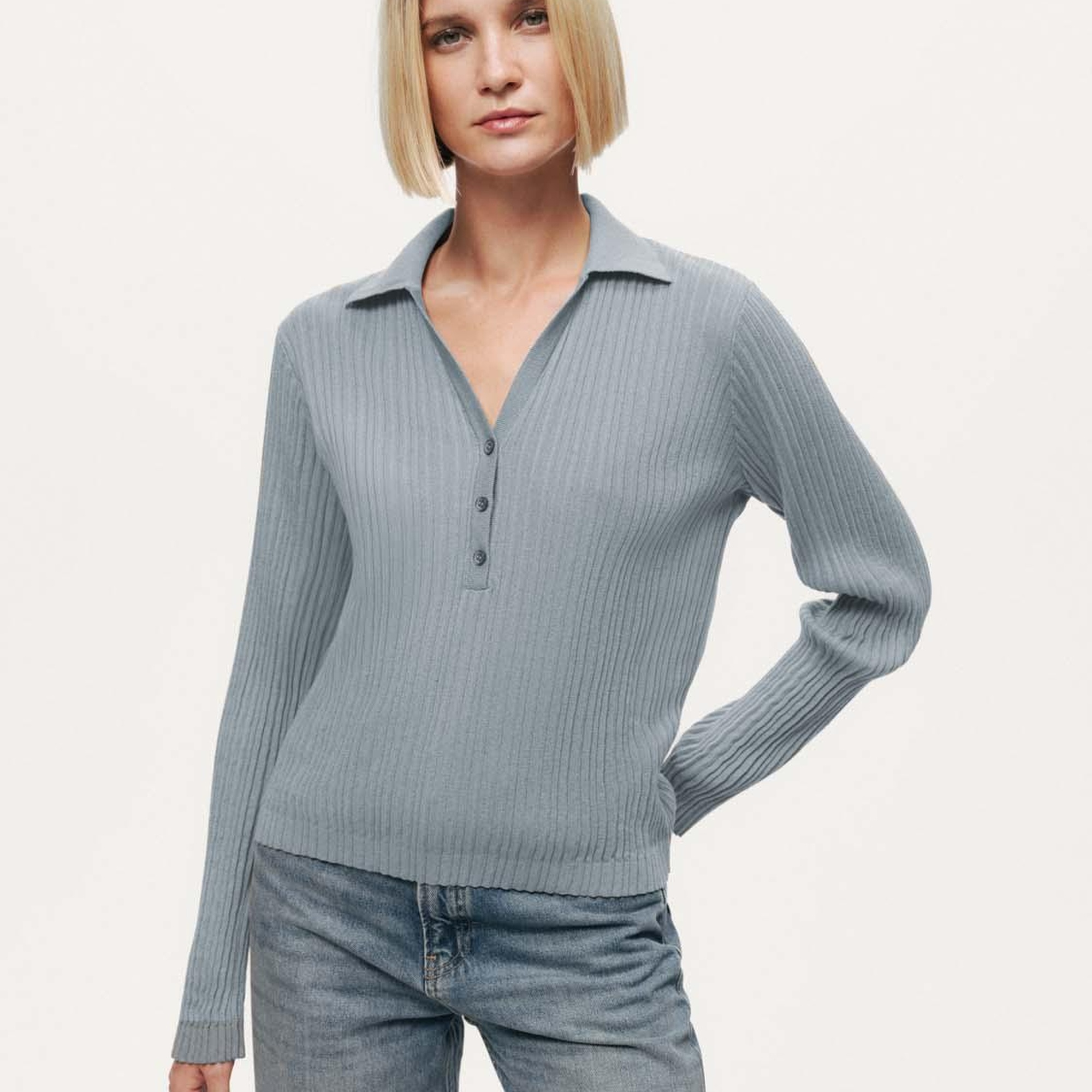 Dokulu Polo Yaka Triko