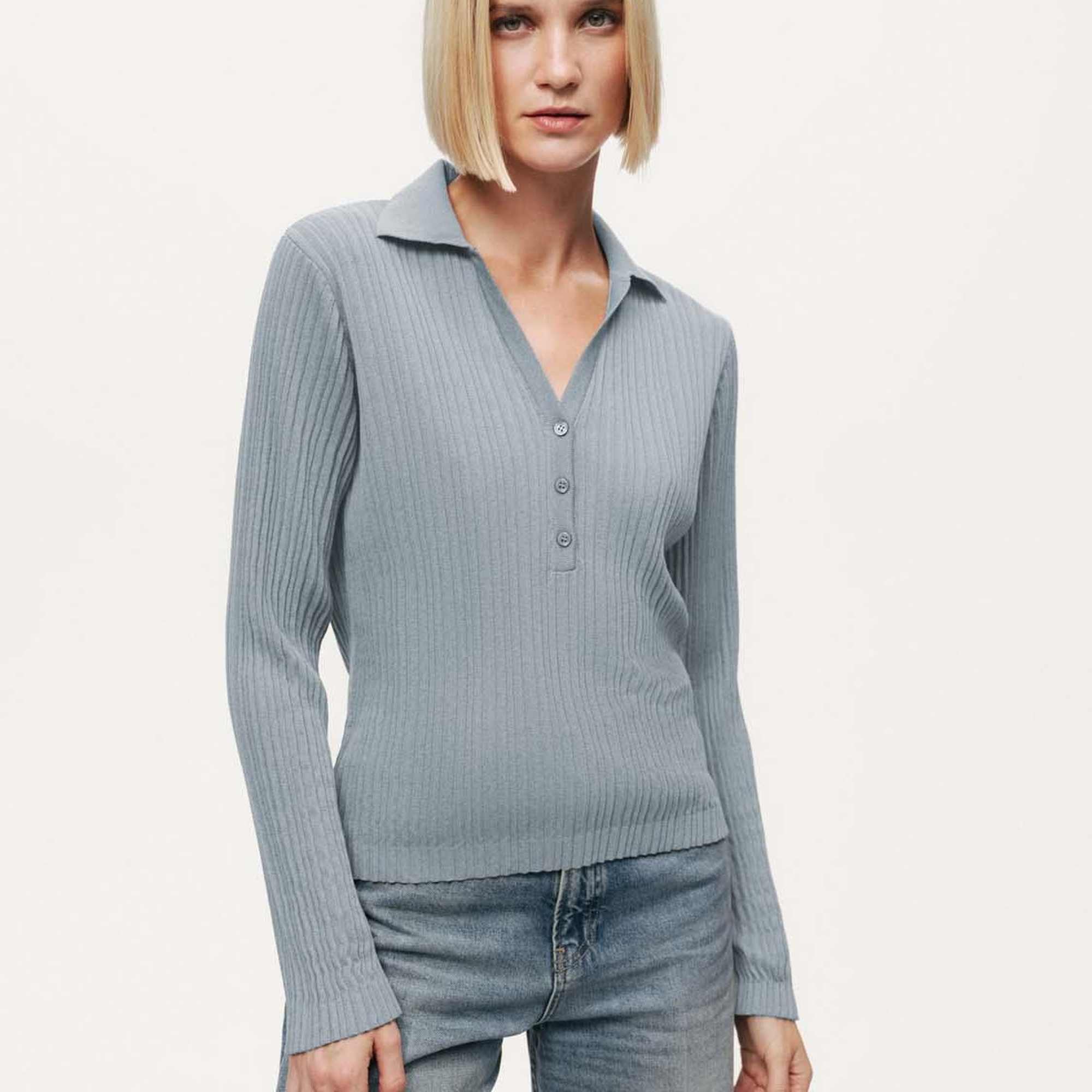 Dokulu Polo Yaka Triko