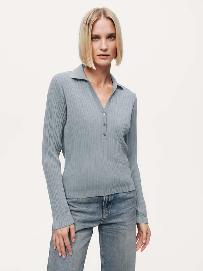  Dokulu Polo Yaka Triko