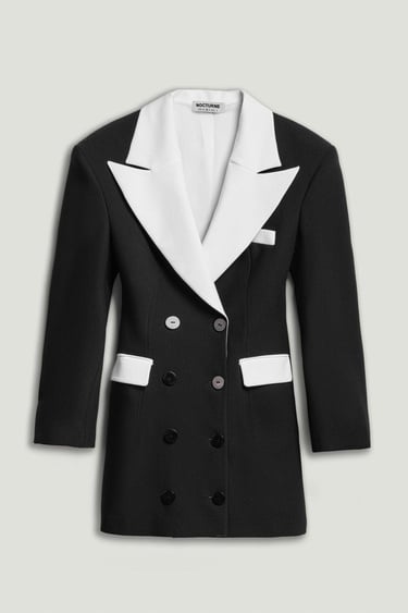  Kontrast Detaylı Mini Elbise