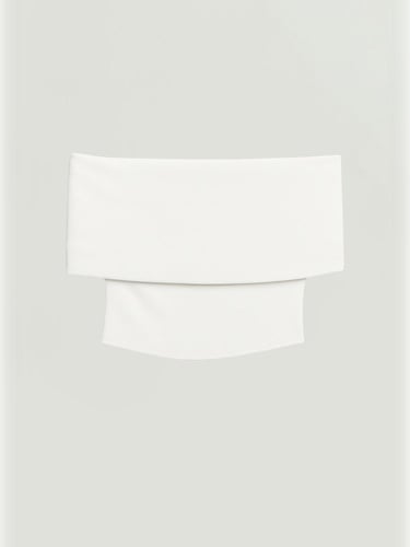  Açık Omuzlu Crop Bluz