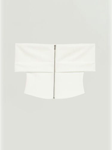  Açık Omuzlu Crop Bluz