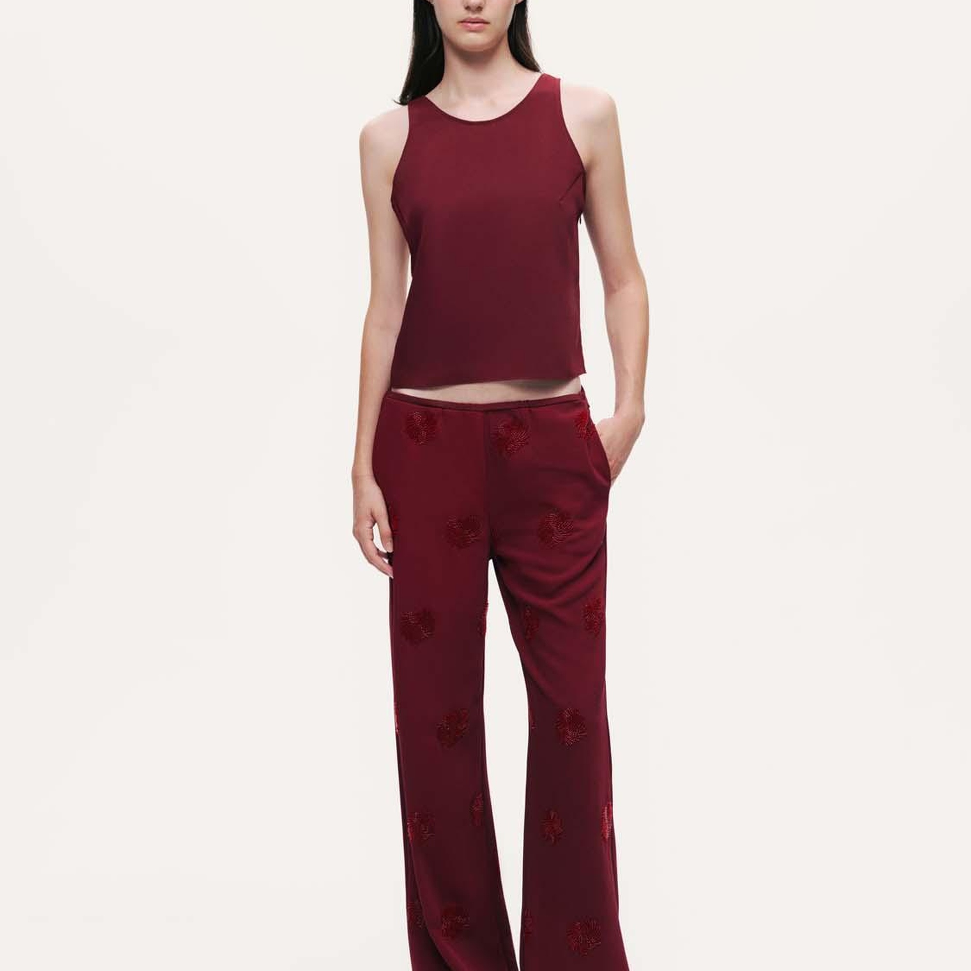 Boncuk Brodeli Pantolon