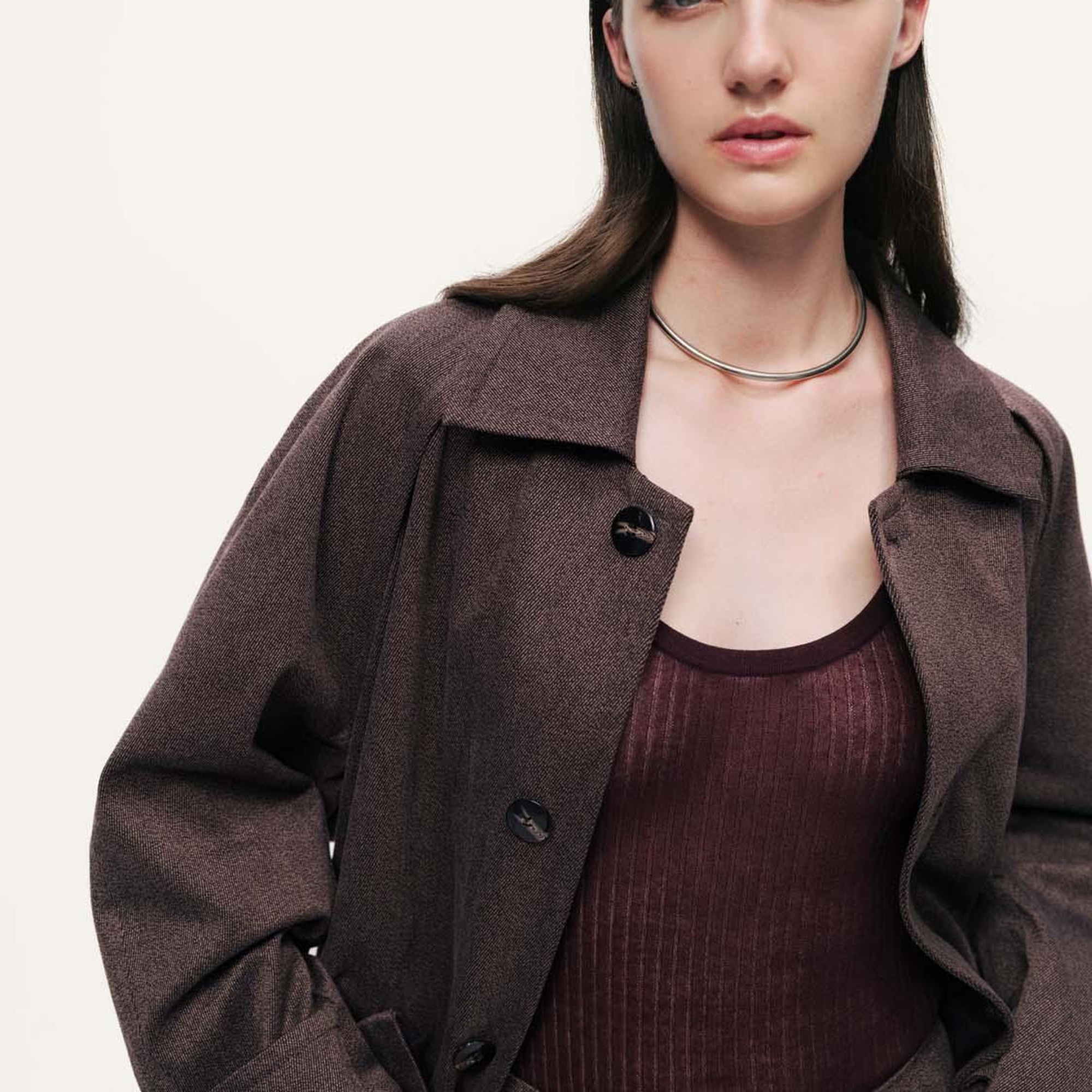 Kemer Detaylı Yün Midi Trençkot