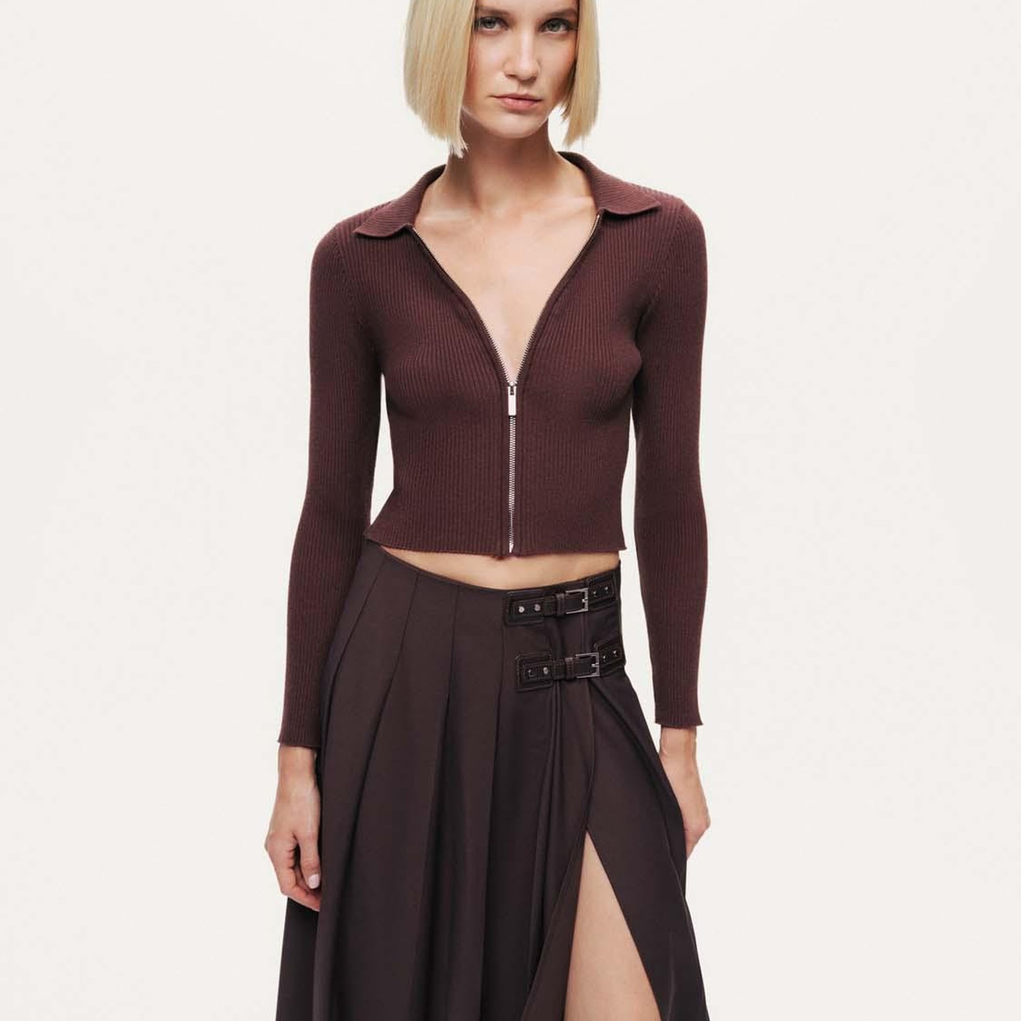 Metal Fermuarlı Triko