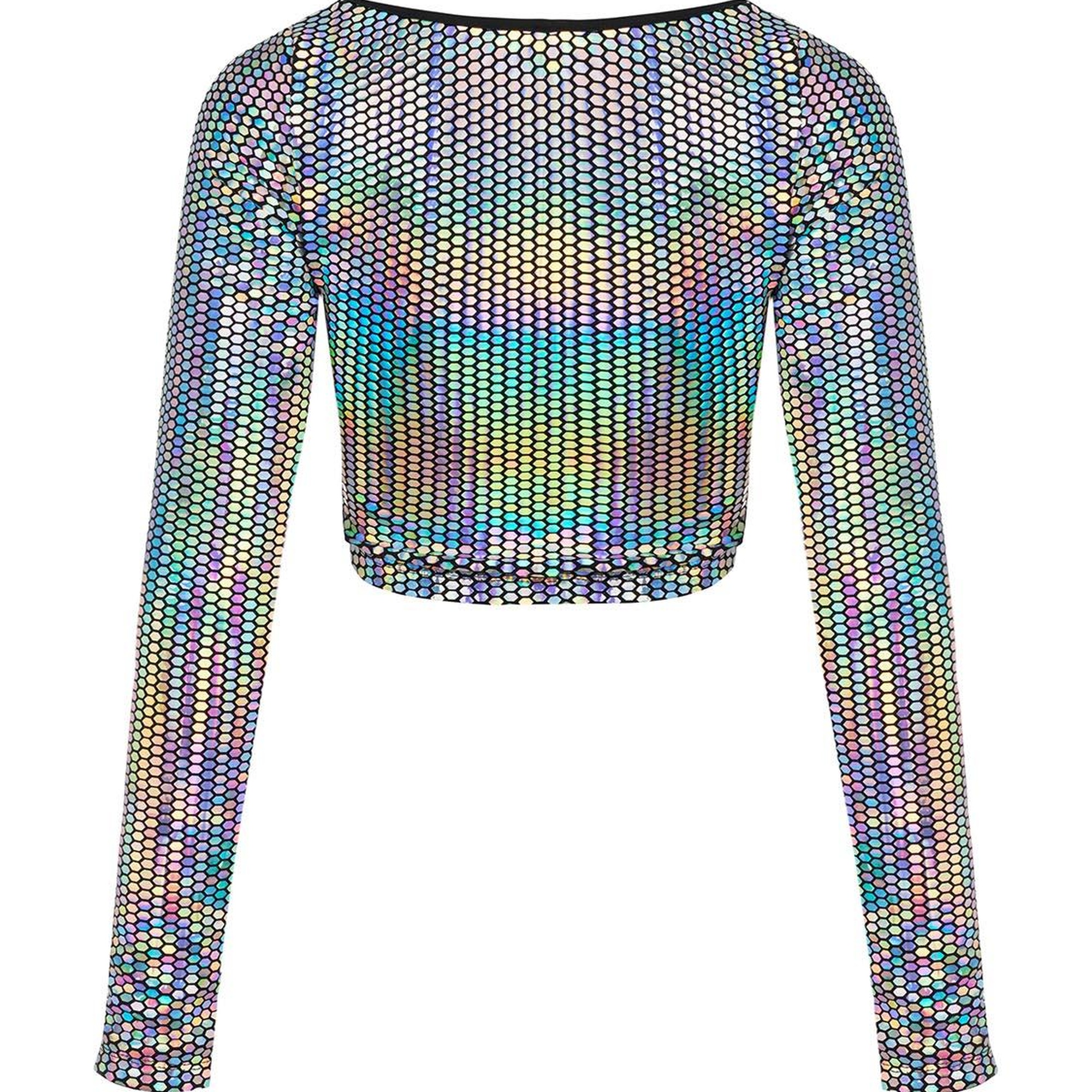Hologramlı Crop Top