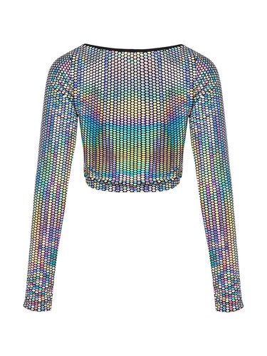  Hologramlı Crop Top