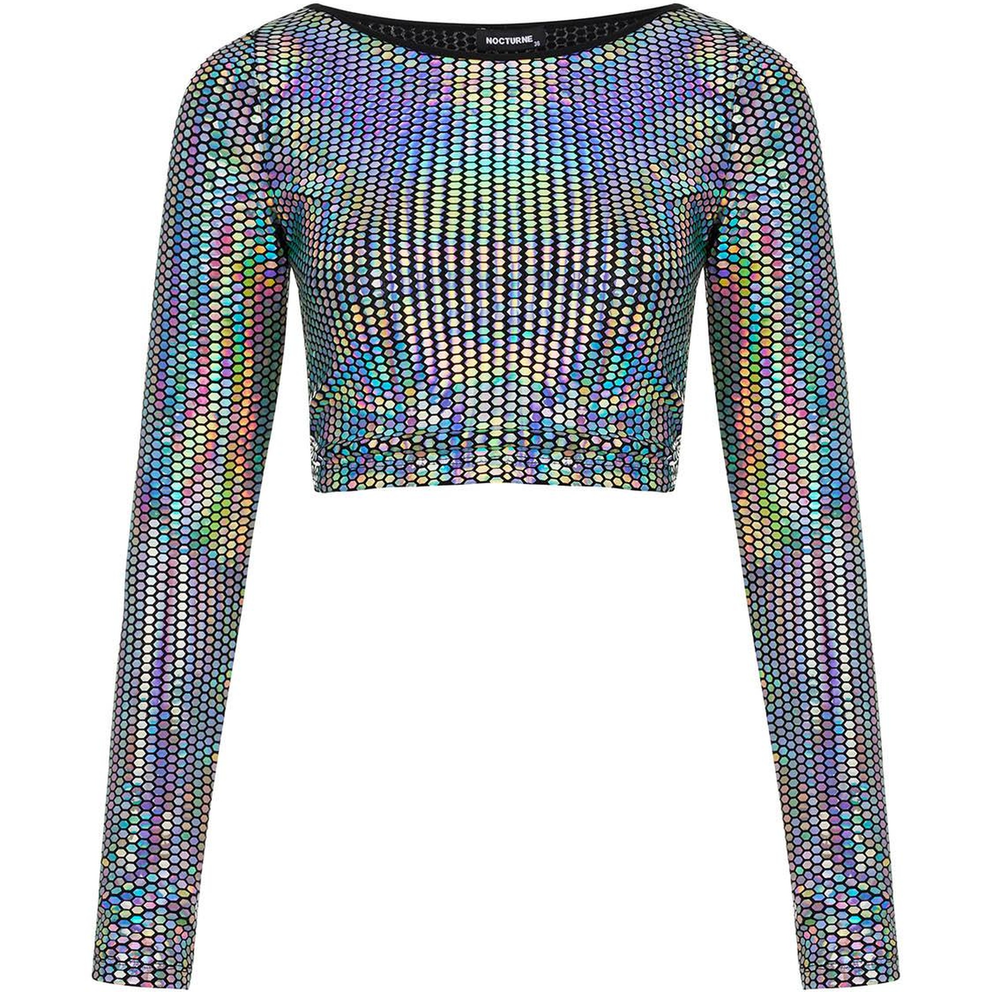 Hologramlı Crop Top