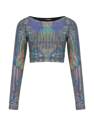  Hologramlı Crop Top