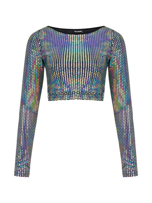 Hologramlı Crop Top
