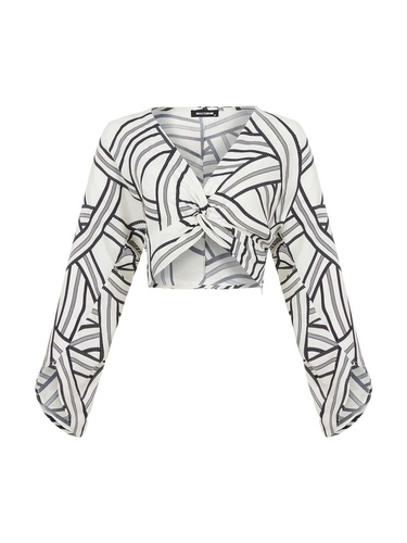  Düğümlü Crop Bluz