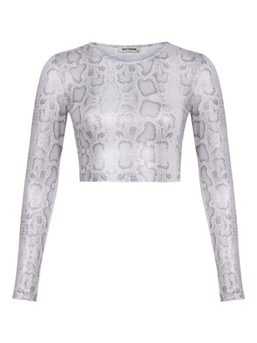  Gümüş Yılan Desen Crop