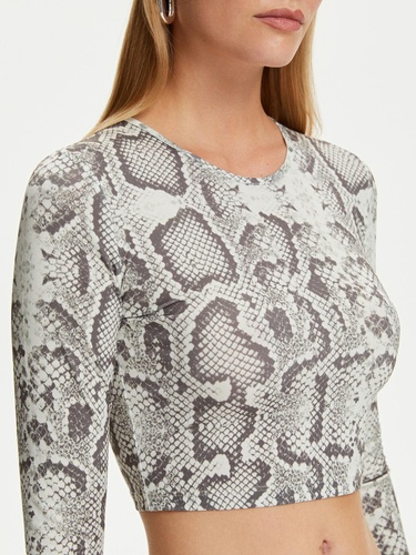  Gümüş Yılan Desen Crop