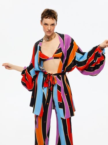  Balon Kollu Kimono
