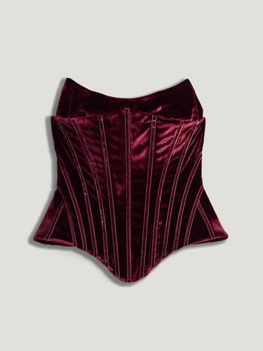  Kadife Balenli Korse Büstiyer