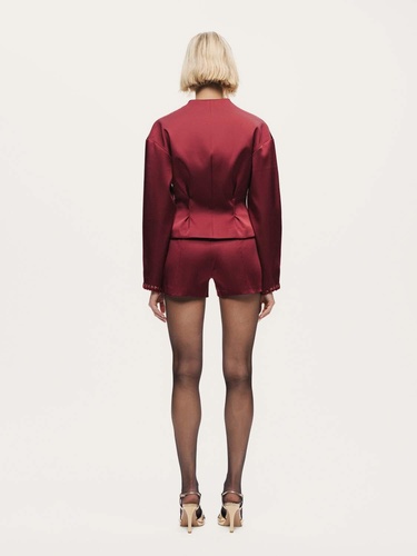  Kuş Gözü Detaylı Mini Şort